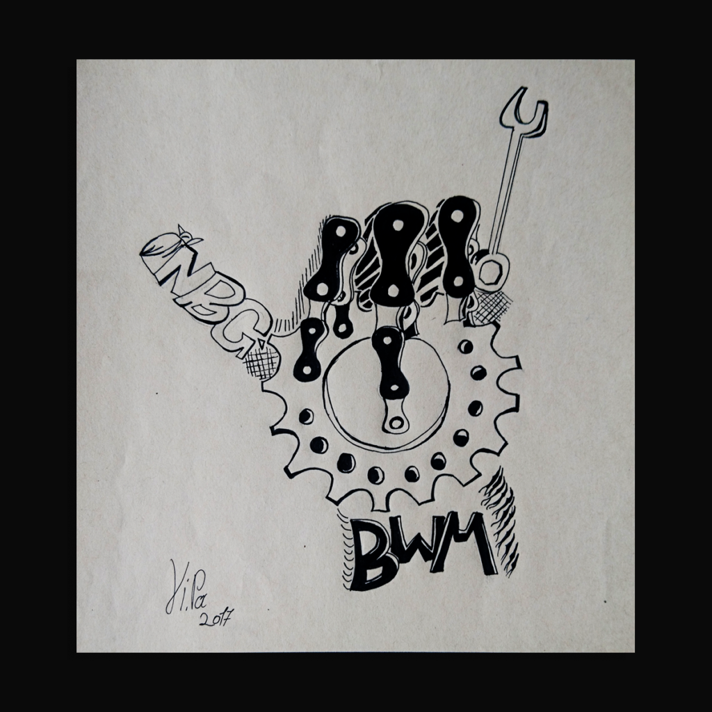 Zeichnug Handgestik 2 aus Farhrrad Farhrrad teilen von ViPa art