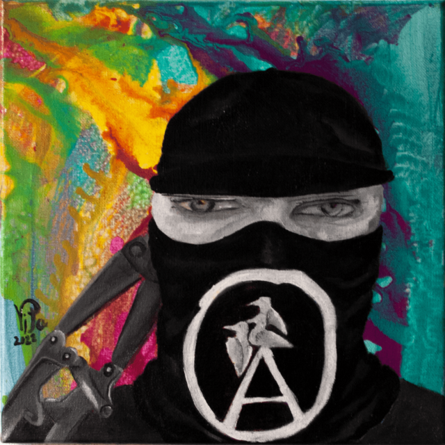 Acryl Malerei Serie CMYK 22 Bild Name Anonymos gemalt von ViPa Art