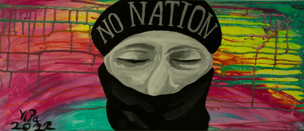 Acryl Malerei Serie CMYK 22 Bild Name No Nation gemalt von ViPa Art