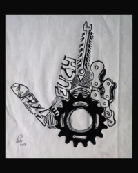 Zeichnug Handgestik 1 aus Farhrrad Farhrrad teilen von ViPa art